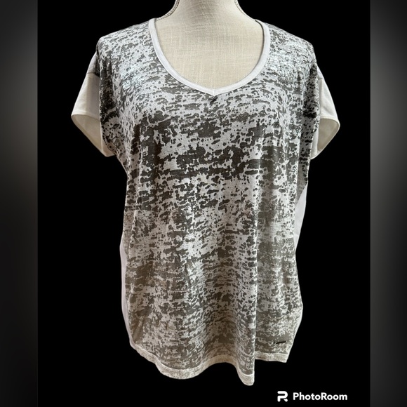 Calvin Klein Jeans shirt top Tshirt sz MD metallic lightweight like new - Picture 1 of 7